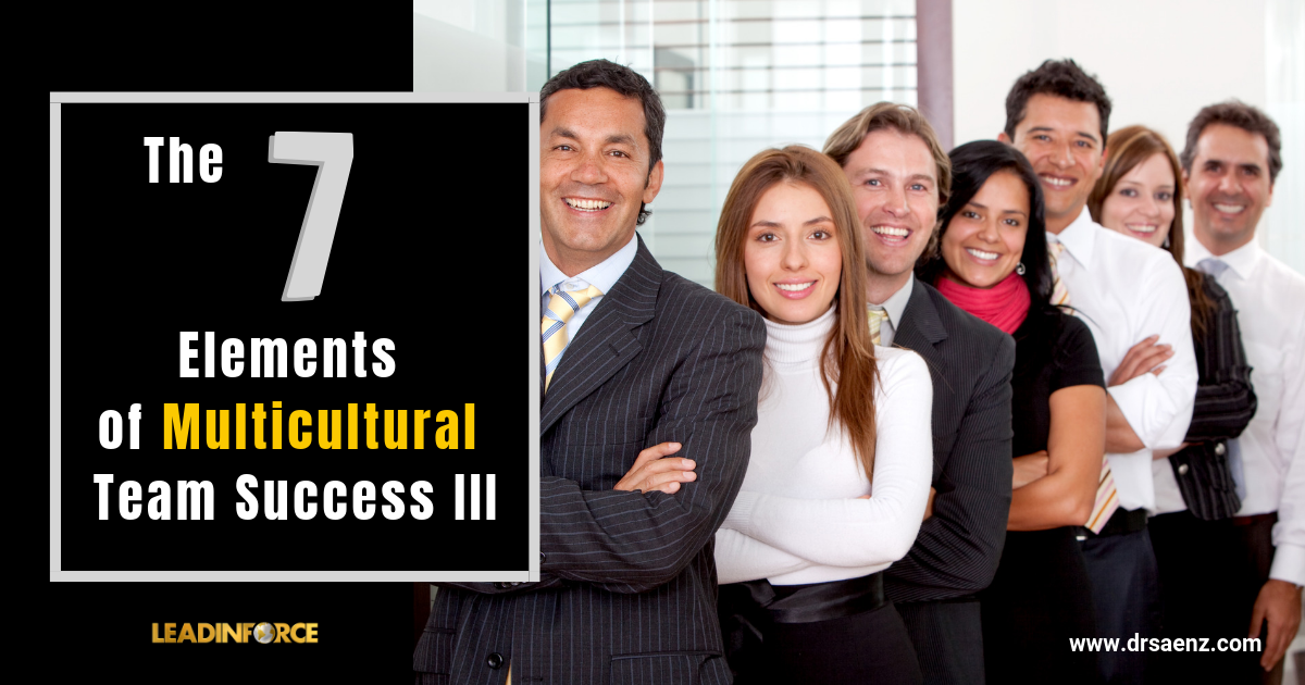 THE 7 ELEMENTS OF MULTICULTURAL TEAM SUCCESS III: TEAM FOUNDATIONS ...